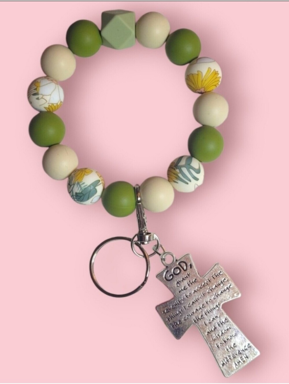 Christian Faith Serenity Prayer Keychain